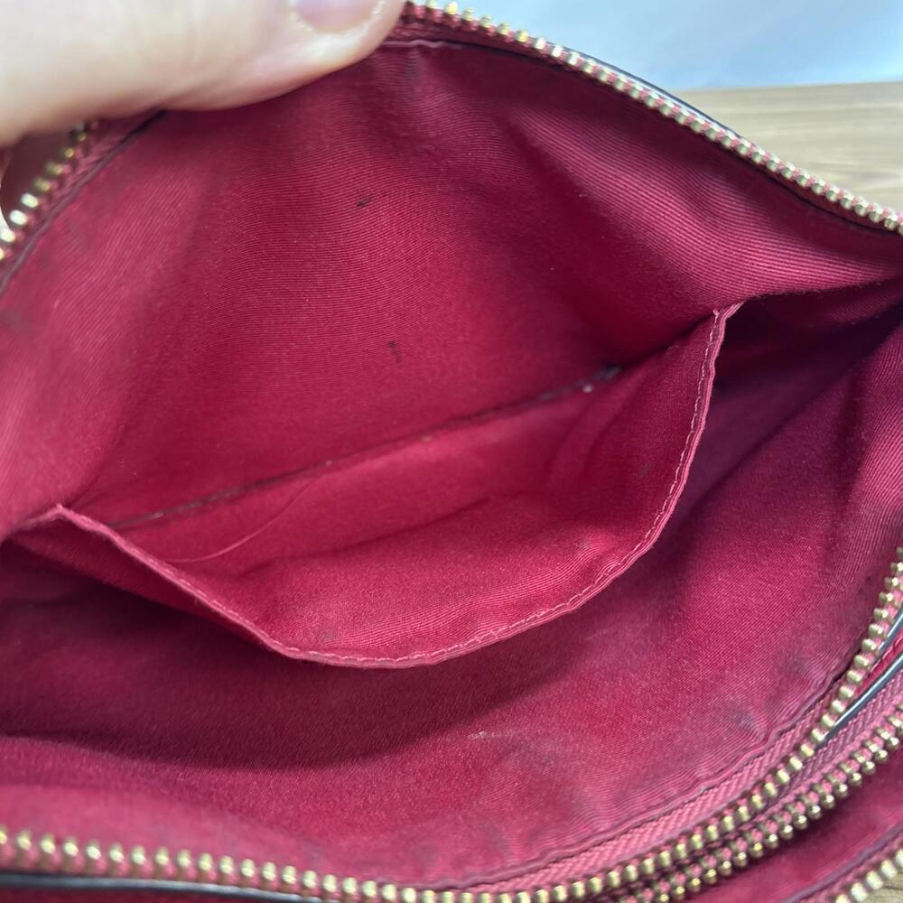 COACH Lyla Double Zip Pocket Crossbody, Strawberry Leather F38273 - Picture 11 of 16